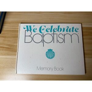 Vintage We Celebrate Baptism‎ Memory Book Photo Album Silver Burdett